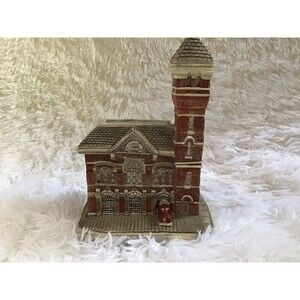 Main Street Fire Station United Design Corp Ceramic Figurine 1967 Small Town USA
